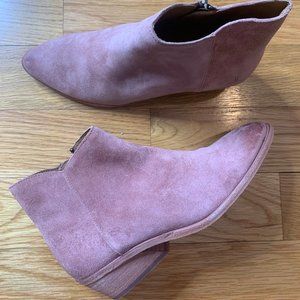 Frye Farrah Inside Zip Bootie, light rose, size 8